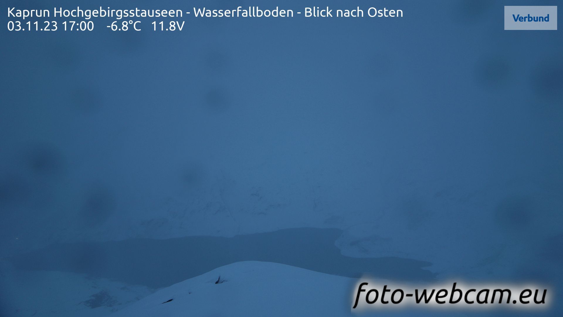 Traffic Cam Kaprun: Hochgebirgsstauseen - Wasserfallboden - Blick nach Osten