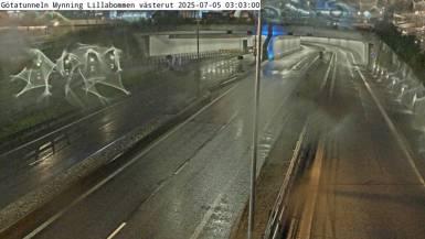 Traffic Cam Stampen: Götatunneln Mynning Lillabommen västerut