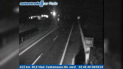 Preview delle webcam di Chiusaforte: A23 km. 80,8 Viad. Cadramazzo itin. nord