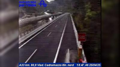 Preview delle webcam di Chiusaforte: A23 km. 80,8 Viad. Cadramazzo itin. nord