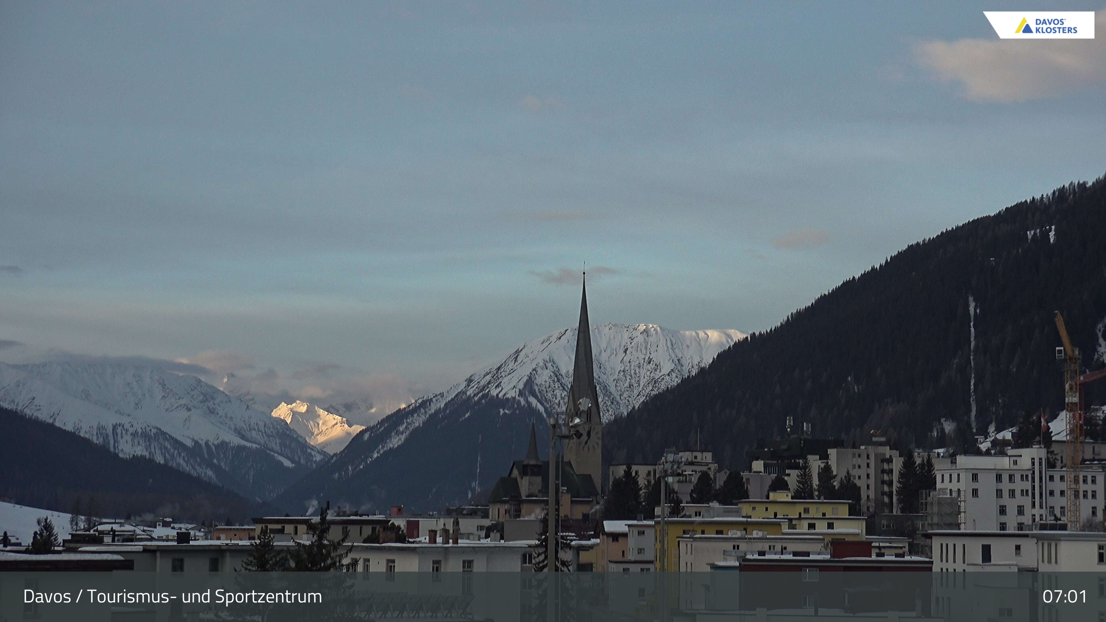 Davos: Platz - Tourismus- und Sportzentrum, Kirche/Tinzenhorn