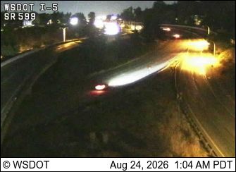 Traffic Cam Burien: I-5 at MP 155.9: SR 599 Interchange