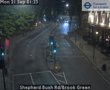 Traffic Cam Acton: Shepherd Bush Rd/Brook Green