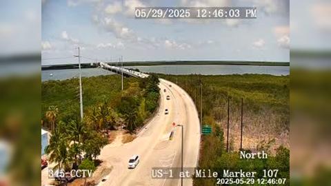 Traffic Cam Garden Cove: US-1 at Mile Marker 107