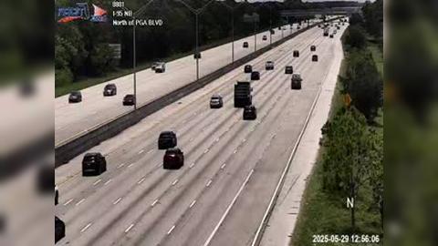 Traffic Cam Palm Beach Gardens: I-95 N of PGA Blvd