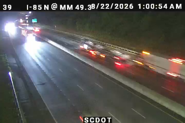 Traffic Cam Greenville: I-85 N @ MM 49.3