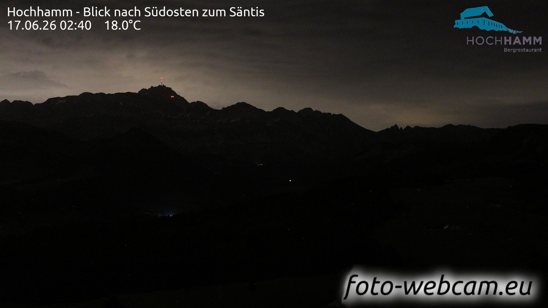 Schönengrund: Hochhamm - Blick nach Südosten zum Säntis