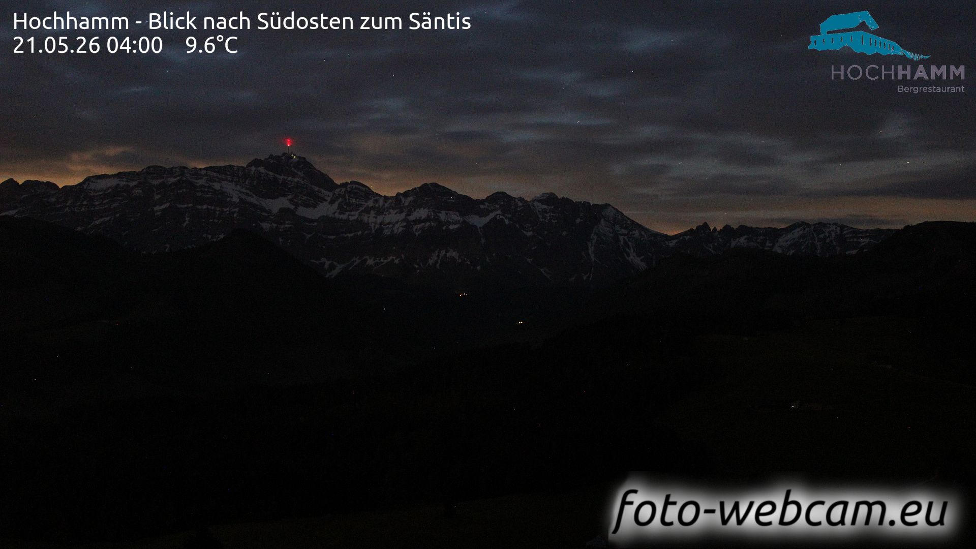 Schönengrund: Hochhamm - Blick nach Südosten zum Säntis