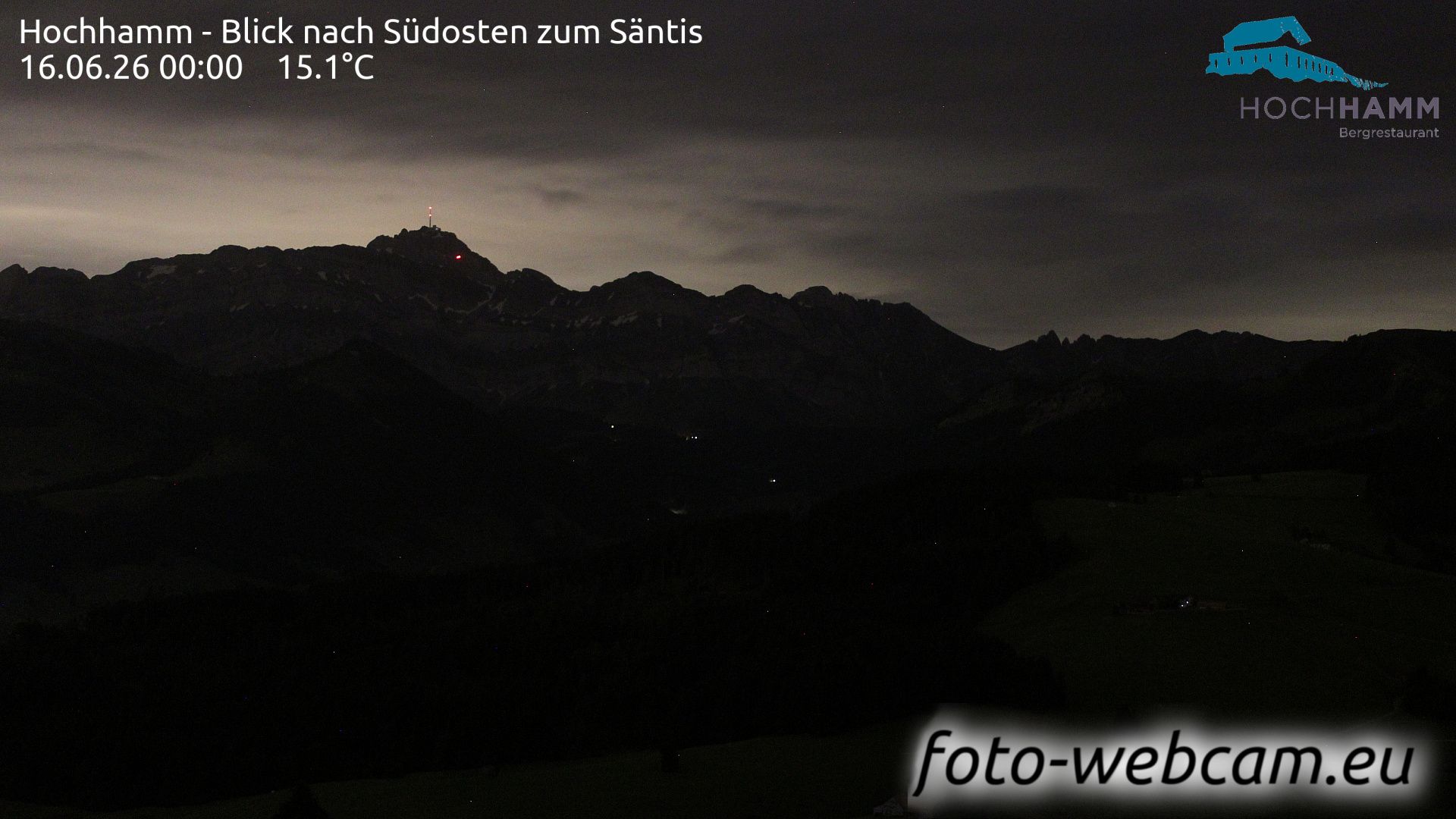 Schönengrund: Hochhamm - Blick nach Südosten zum Säntis