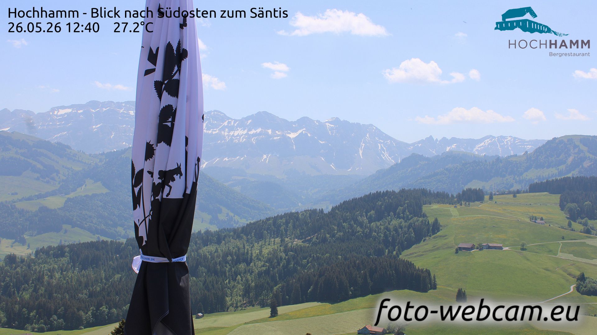Schönengrund: Hochhamm - Blick nach Südosten zum Säntis
