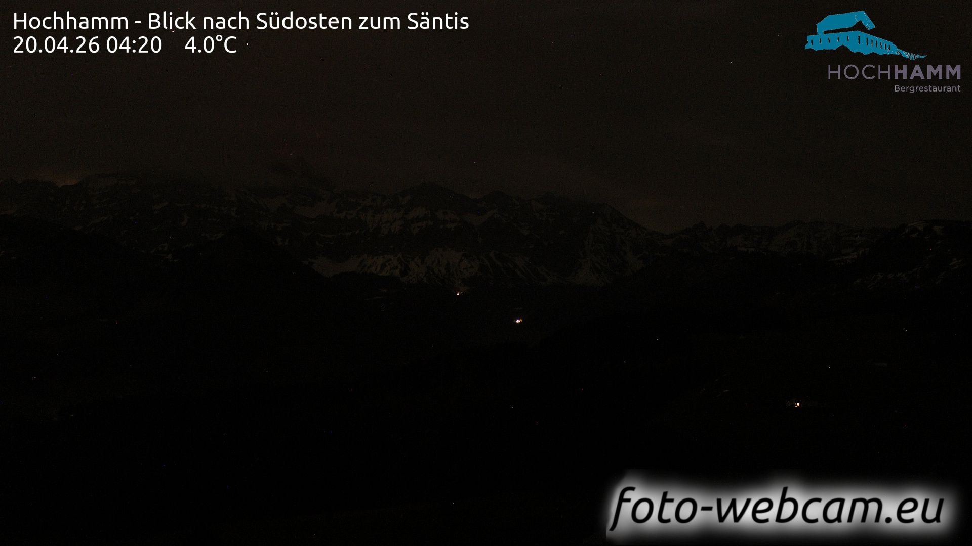 Schönengrund: Hochhamm - Blick nach Südosten zum Säntis