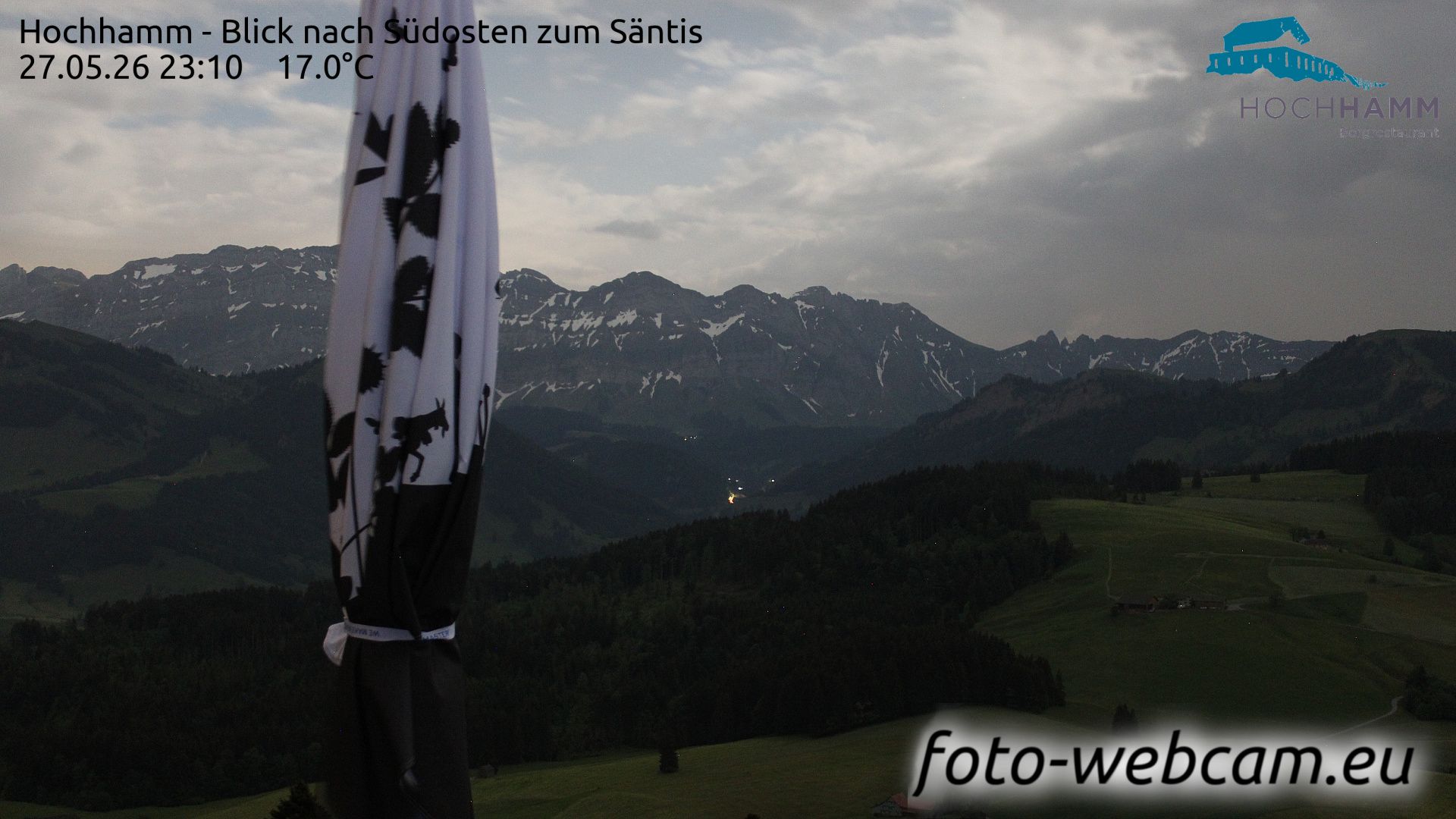 Schönengrund: Hochhamm - Blick nach Südosten zum Säntis