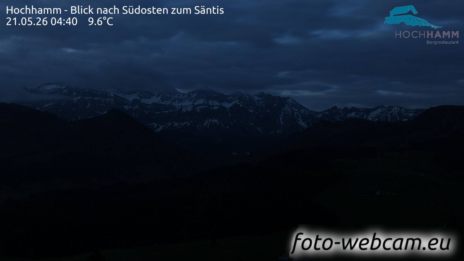 Schönengrund: Hochhamm - Blick nach Südosten zum Säntis