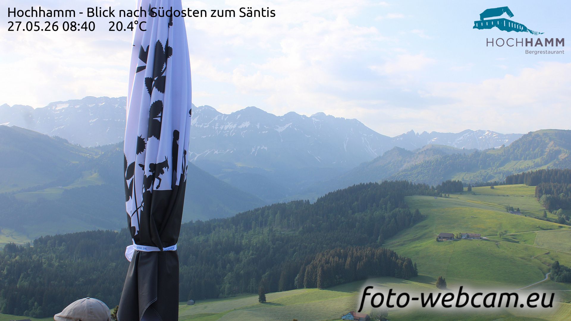 Schönengrund: Hochhamm - Blick nach Südosten zum Säntis