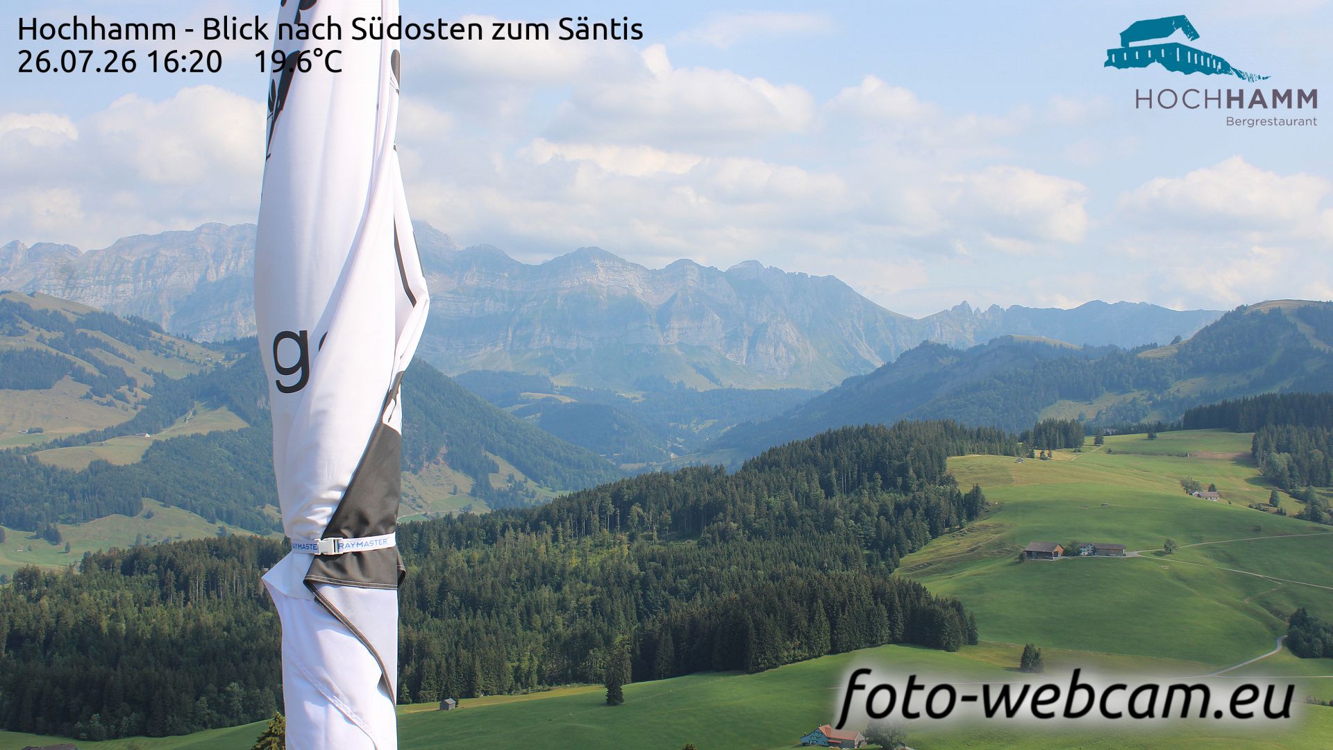 Schönengrund: Hochhamm - Blick nach Südosten zum Säntis