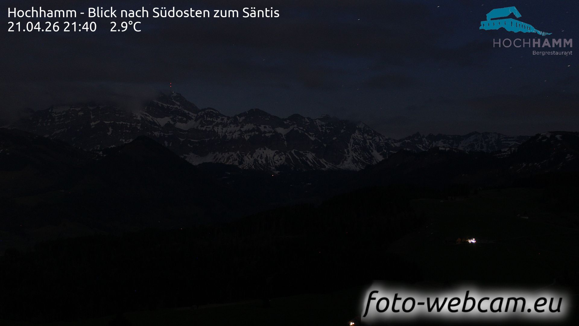 Schönengrund: Hochhamm - Blick nach Südosten zum Säntis