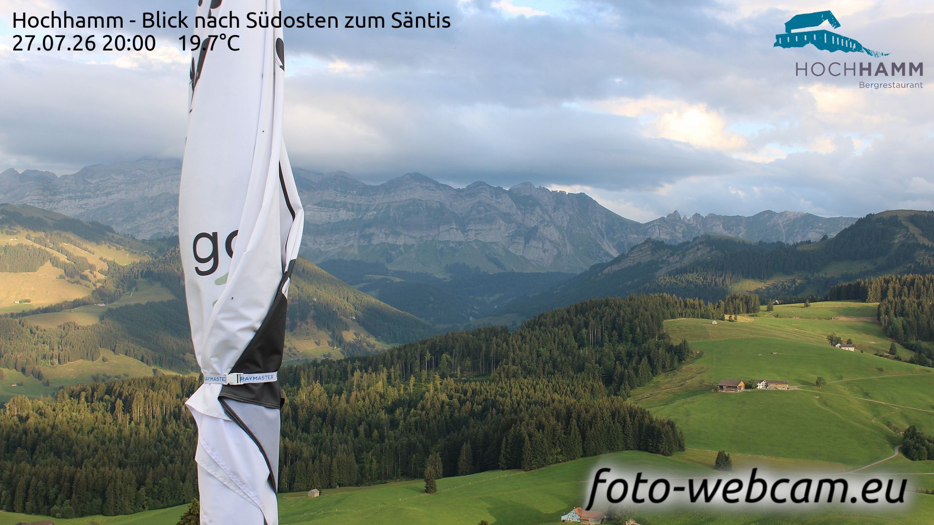 Schönengrund: Hochhamm - Blick nach Südosten zum Säntis