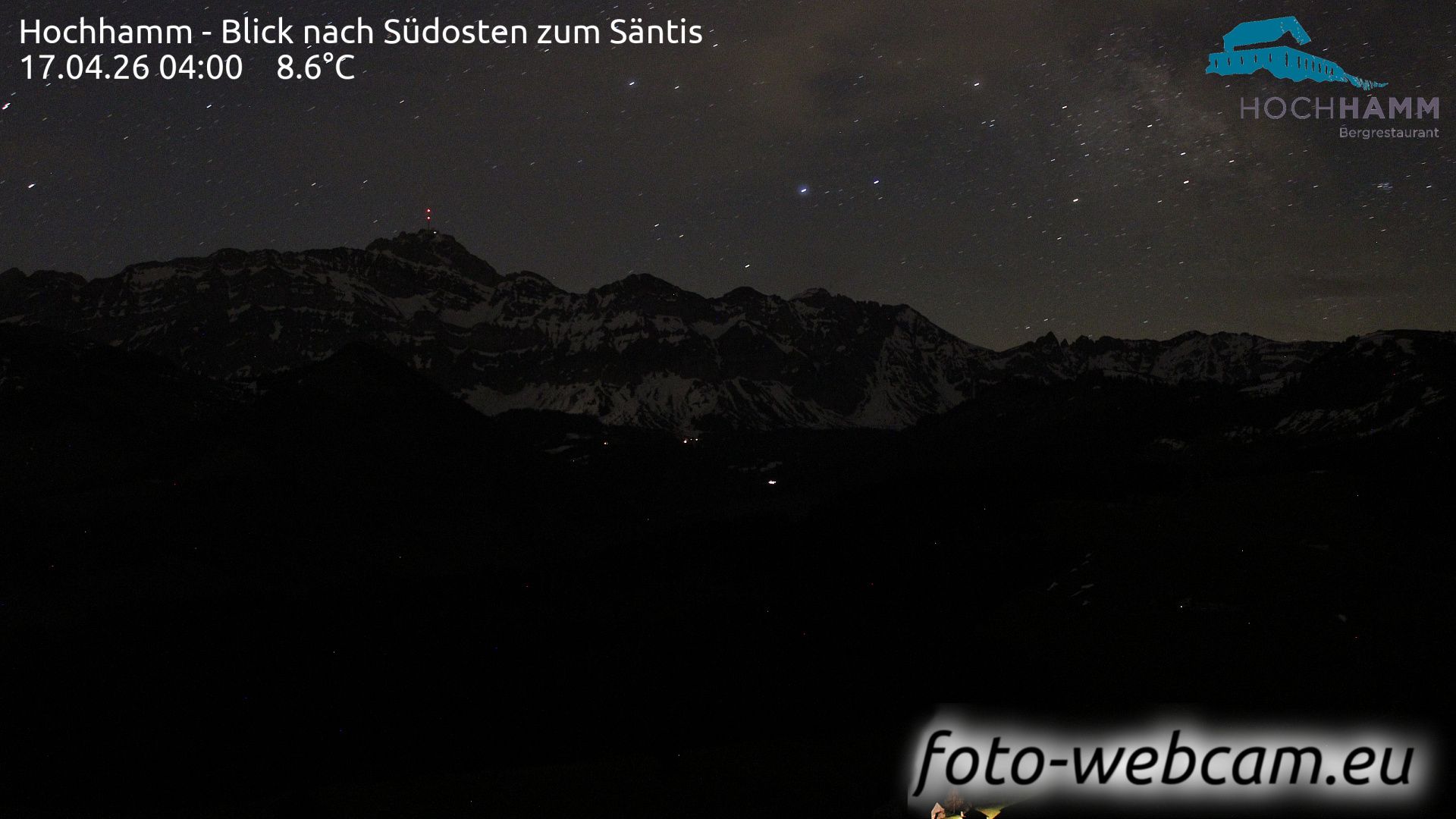 Schönengrund: Hochhamm - Blick nach Südosten zum Säntis
