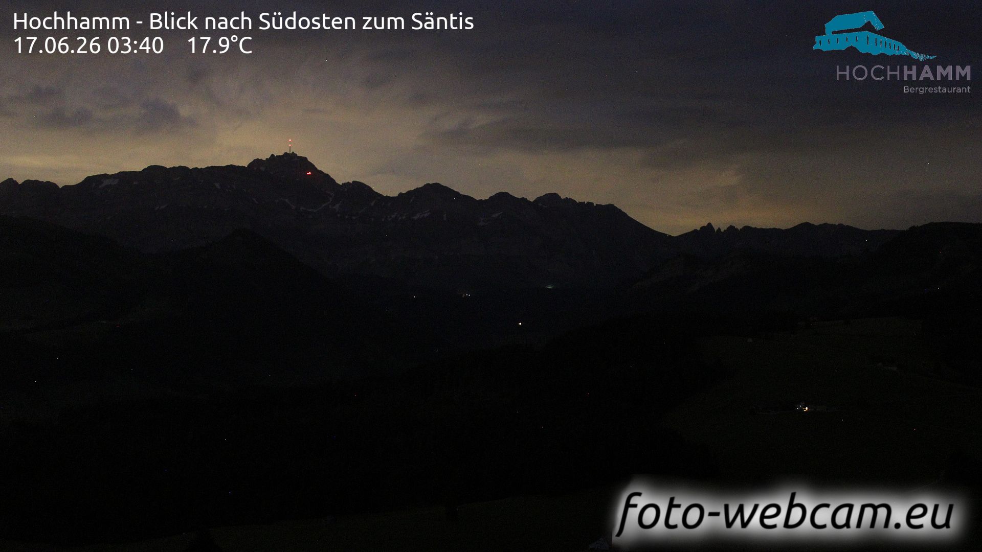 Schönengrund: Hochhamm - Blick nach Südosten zum Säntis