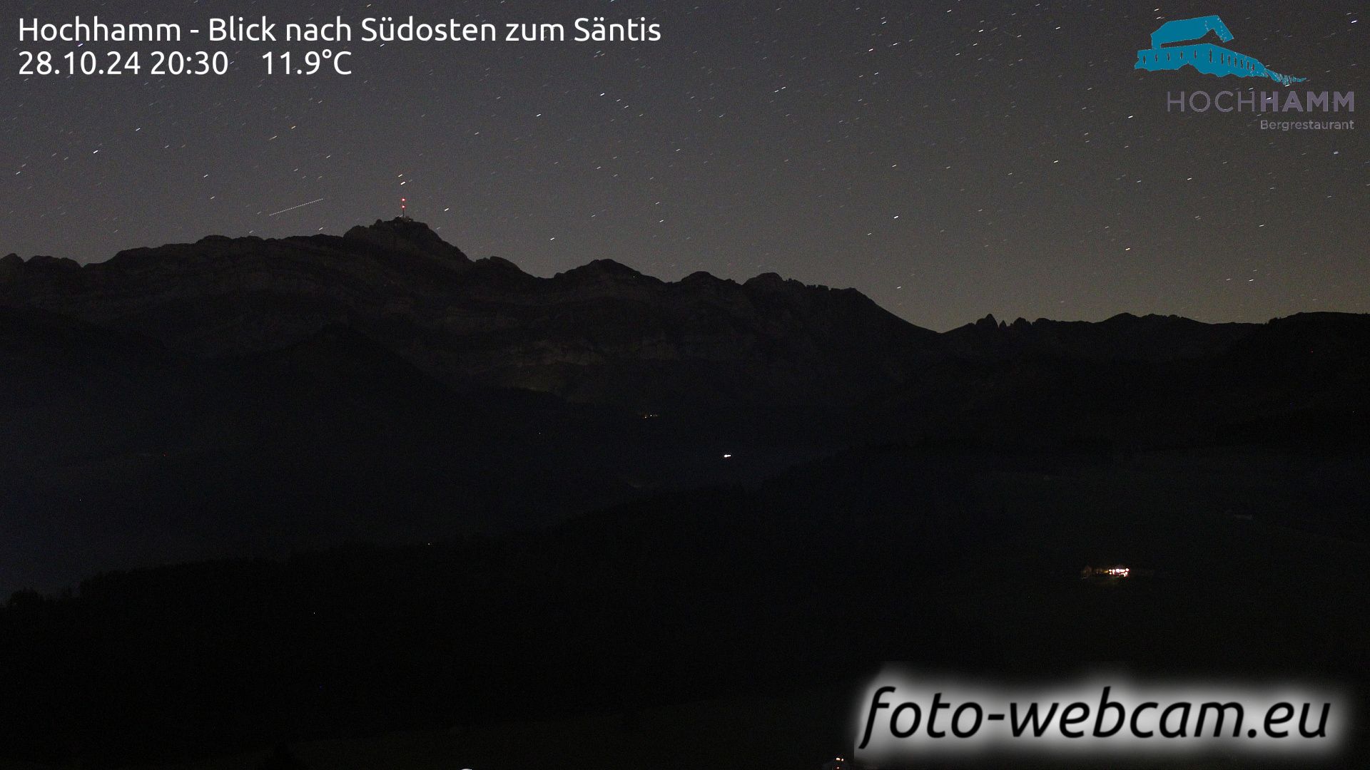 Schönengrund: Hochhamm - Blick nach Südosten zum Säntis