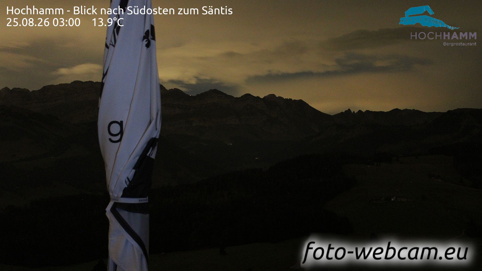 Schönengrund: Hochhamm - Blick nach Südosten zum Säntis
