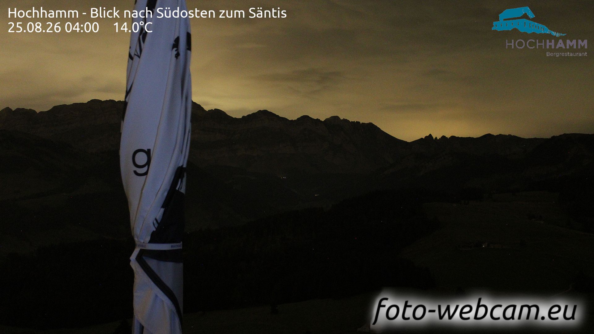 Schönengrund: Hochhamm - Blick nach Südosten zum Säntis