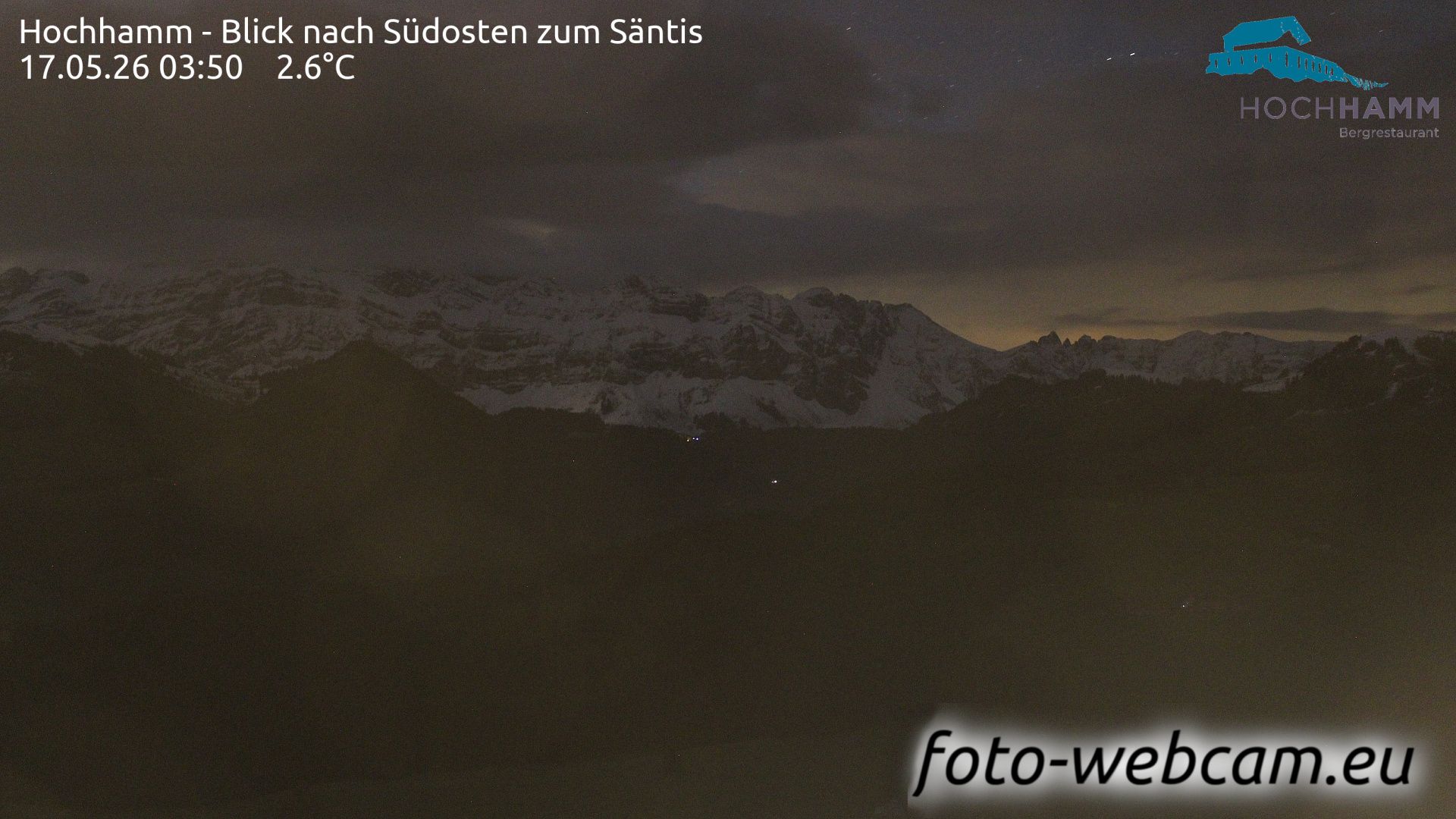 Schönengrund: Hochhamm - Blick nach Südosten zum Säntis