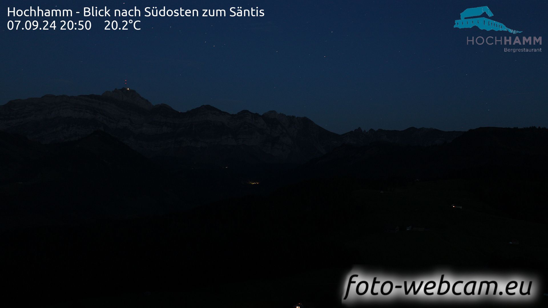 Schönengrund: Hochhamm - Blick nach Südosten zum Säntis