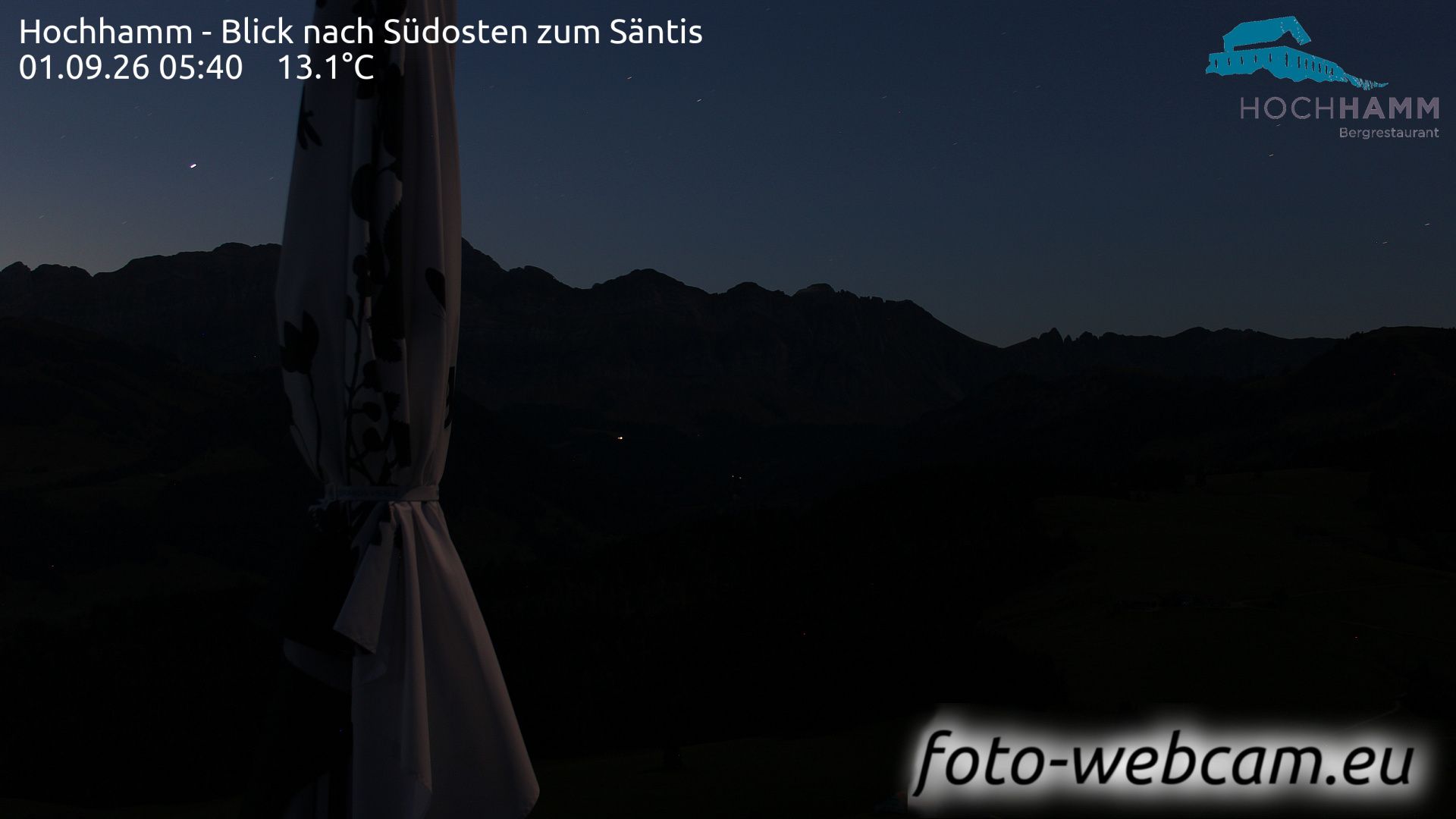 Schönengrund: Hochhamm - Blick nach Südosten zum Säntis
