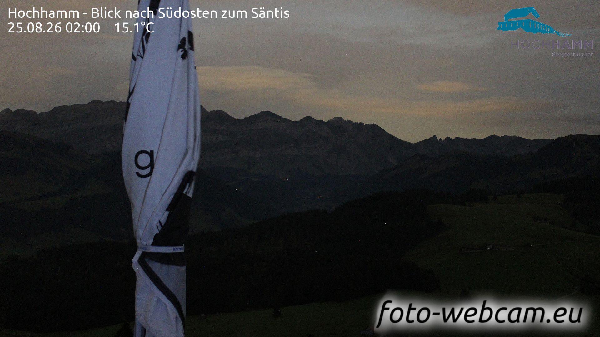 Schönengrund: Hochhamm - Blick nach Südosten zum Säntis