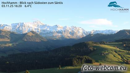 Schönengrund: Hochhamm - Blick nach Südosten zum Säntis
