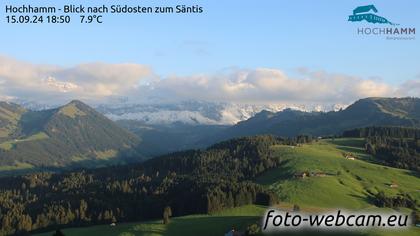 Schönengrund: Hochhamm - Blick nach Südosten zum Säntis