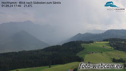 Schönengrund: Hochhamm - Blick nach Südosten zum Säntis