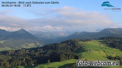 Schönengrund: Hochhamm - Blick nach Südosten zum Säntis