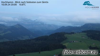 Schönengrund: Hochhamm - Blick nach Südosten zum Säntis