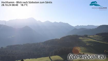 Schönengrund: Hochhamm - Blick nach Südosten zum Säntis