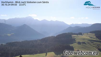 Schönengrund: Hochhamm - Blick nach Südosten zum Säntis