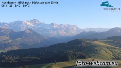 Schönengrund: Hochhamm - Blick nach Südosten zum Säntis