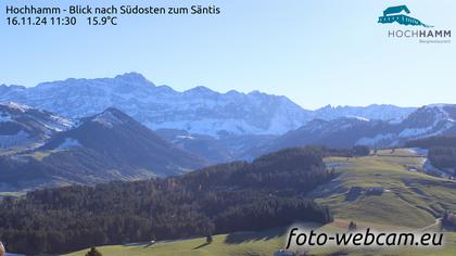 Schönengrund: Hochhamm - Blick nach Südosten zum Säntis