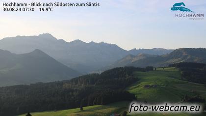 Schönengrund: Hochhamm - Blick nach Südosten zum Säntis