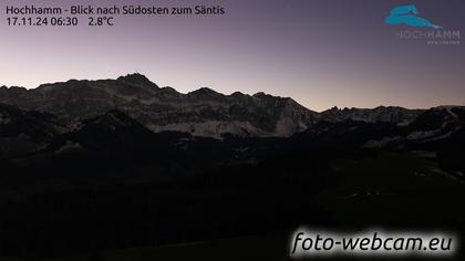 Schönengrund: Hochhamm - Blick nach Südosten zum Säntis