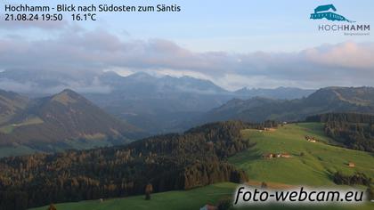 Schönengrund: Hochhamm - Blick nach Südosten zum Säntis