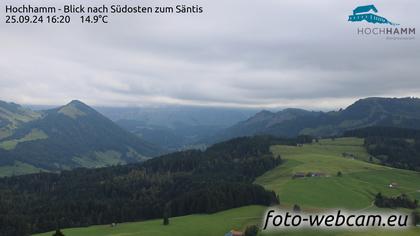 Schönengrund: Hochhamm - Blick nach Südosten zum Säntis