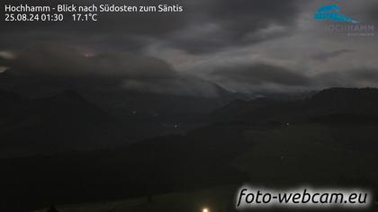 Schönengrund: Hochhamm - Blick nach Südosten zum Säntis