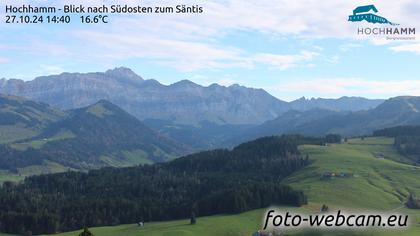 Schönengrund: Hochhamm - Blick nach Südosten zum Säntis