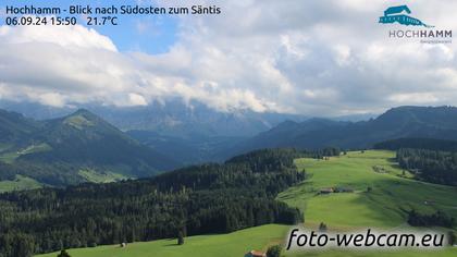 Schönengrund: Hochhamm - Blick nach Südosten zum Säntis