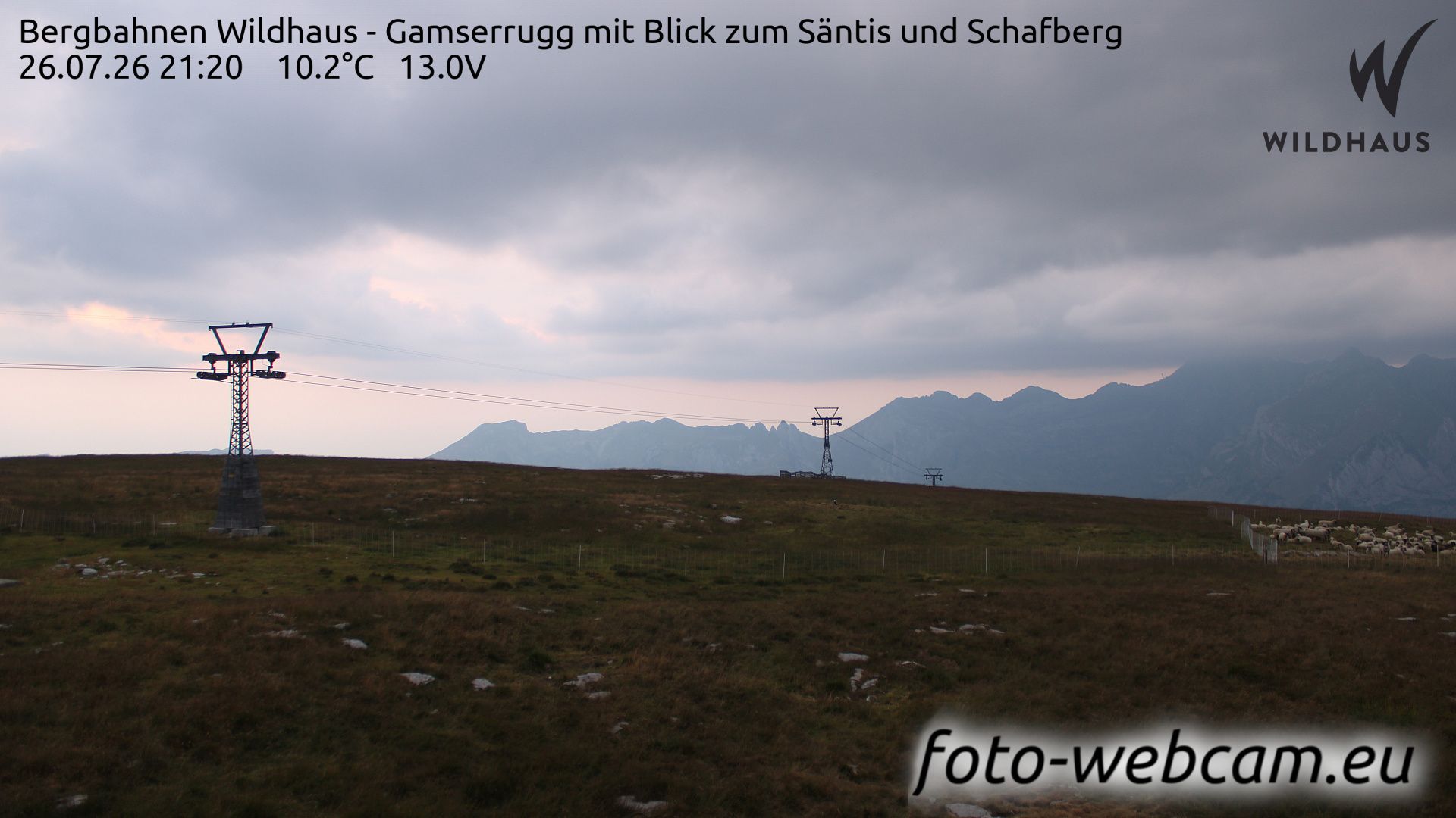 Wildhaus-Alt St. Johann: Bergbahnen Wildhaus - Gamserrugg mit Blick zum Säntis und Schafberg