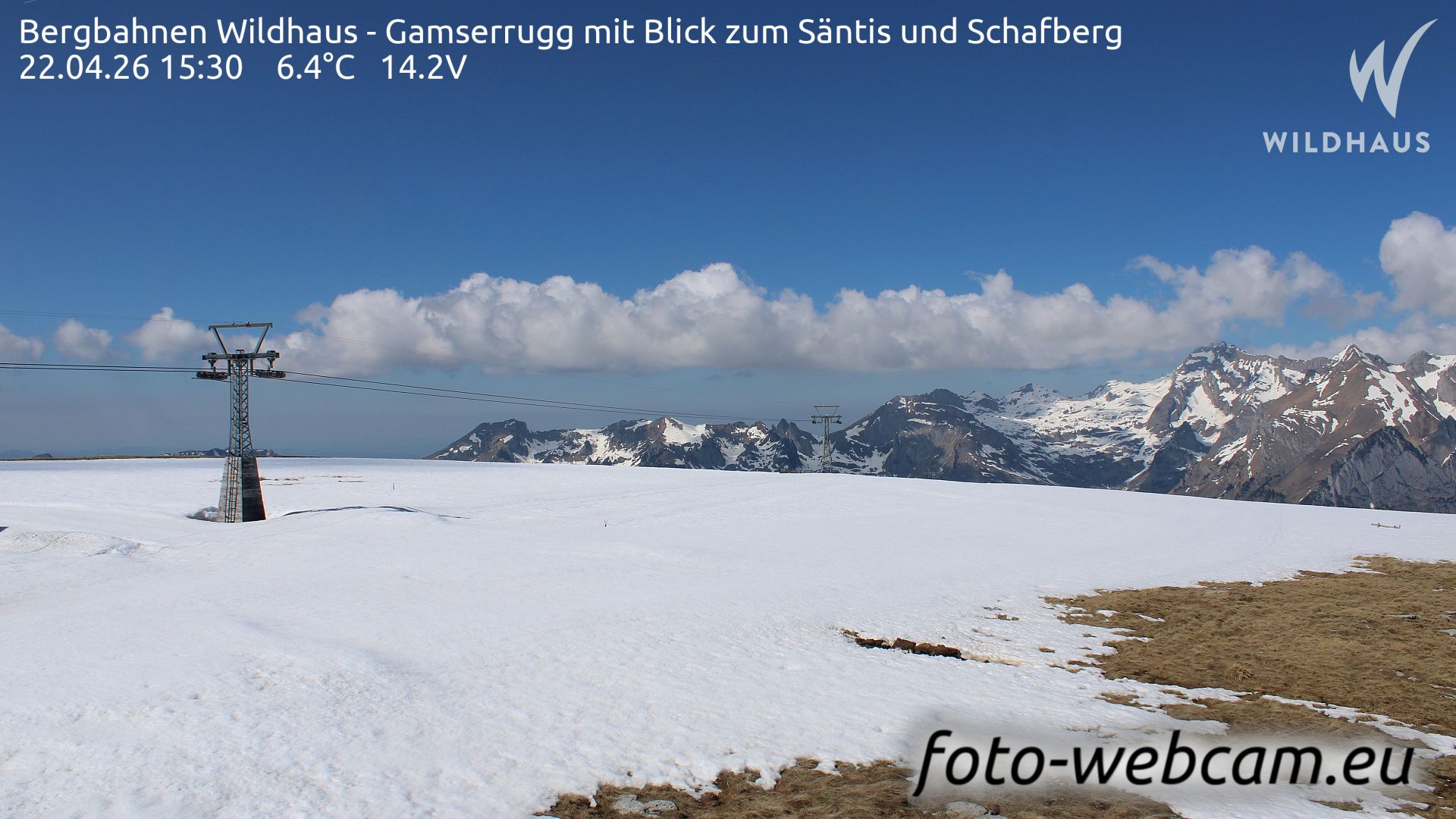 Wildhaus-Alt St. Johann: Bergbahnen Wildhaus - Gamserrugg mit Blick zum Säntis und Schafberg