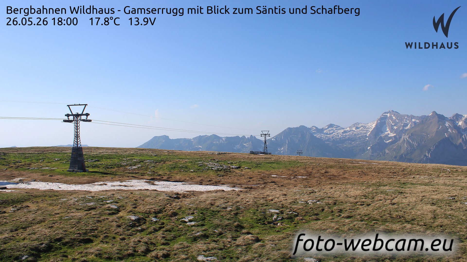 Wildhaus-Alt St. Johann: Bergbahnen Wildhaus - Gamserrugg mit Blick zum Säntis und Schafberg