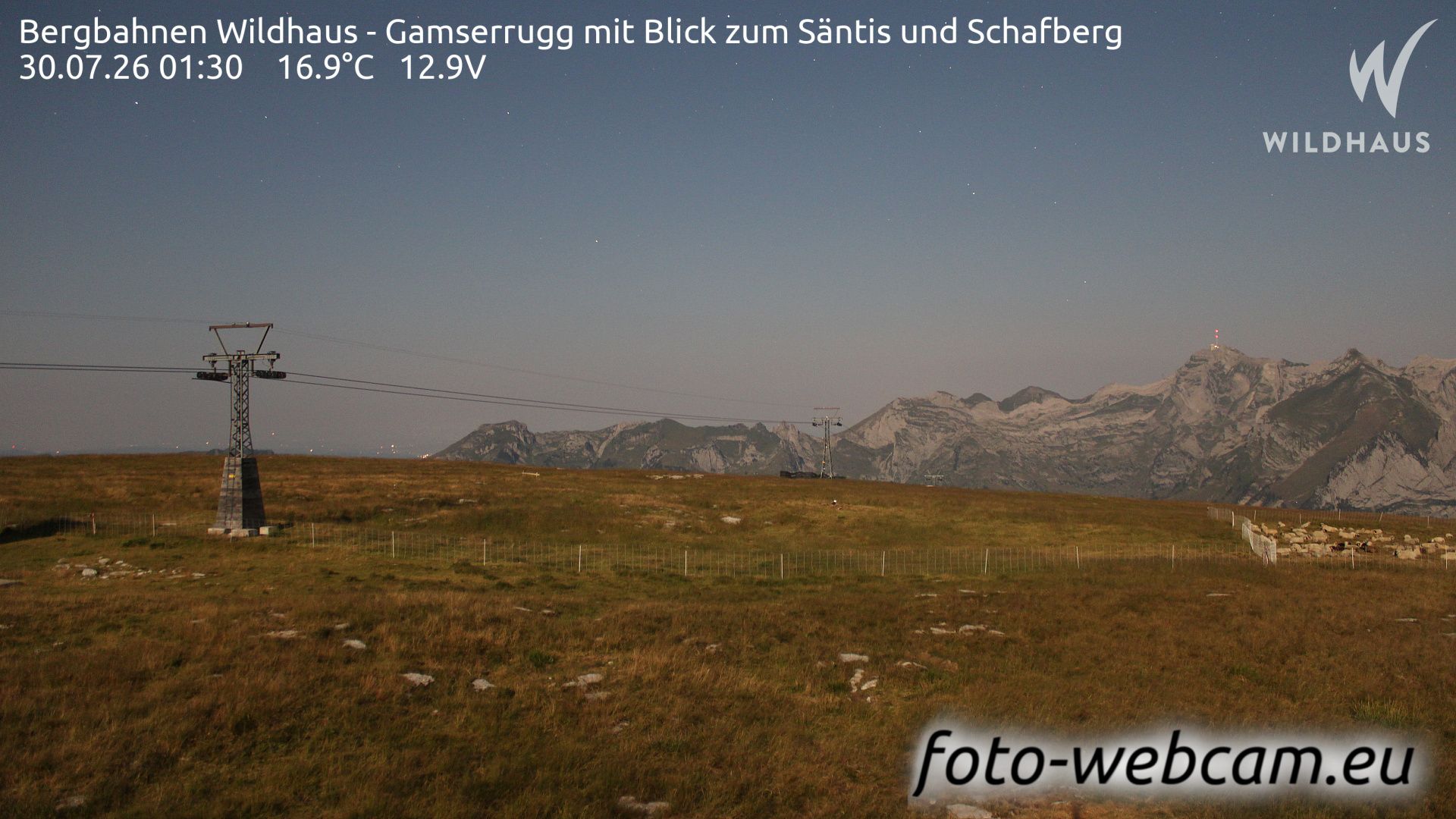 Wildhaus-Alt St. Johann: Bergbahnen Wildhaus - Gamserrugg mit Blick zum Säntis und Schafberg